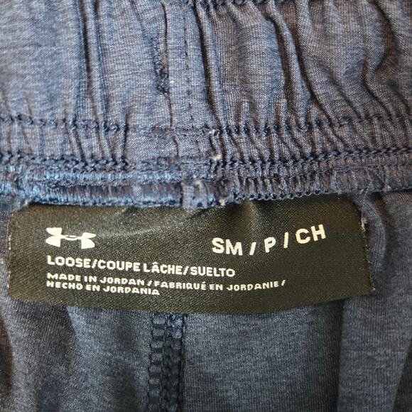 Under Amour Men's Blue Workout Shorts with Pockets Mesh Leg Trim Size Small - Picture 5 of 9